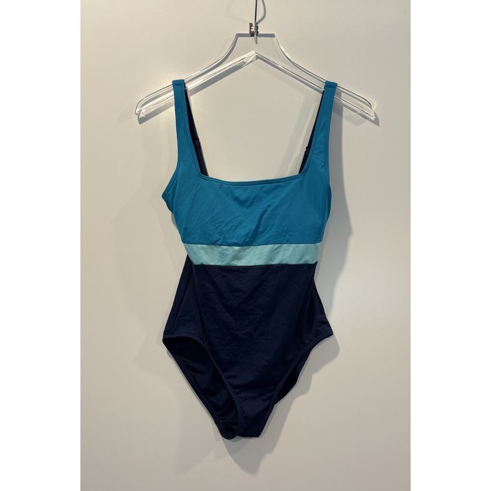 Talbots‎ Sun Ocean Sand Colorblock One Piece Swimsuit Womens Size 10 - Picture 3 of 6